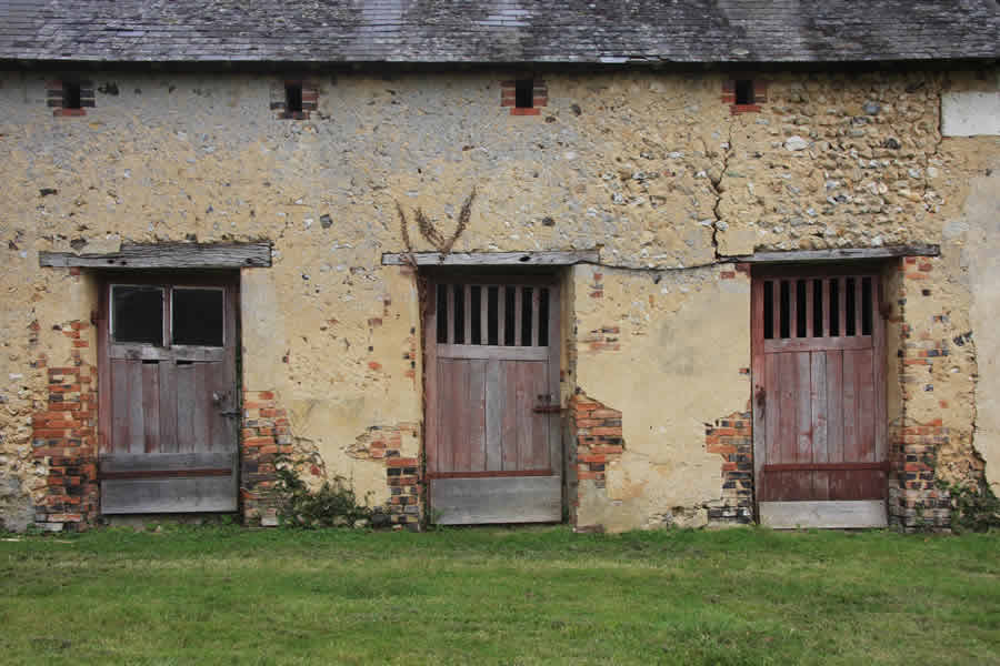 Chateau de Cogners outbuilding doors
