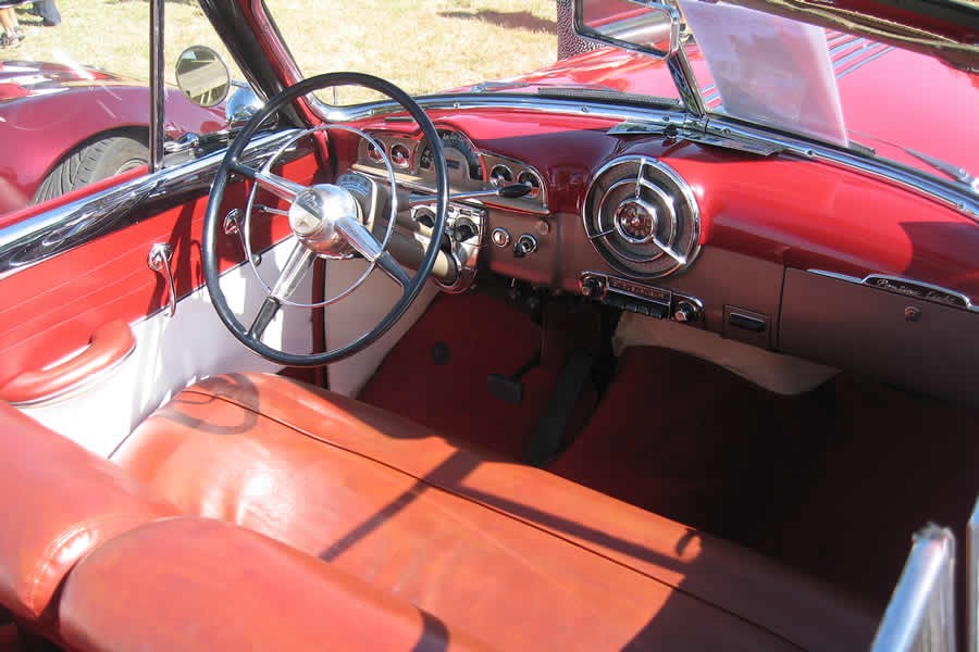 Interior detail at the Marcon classic car show