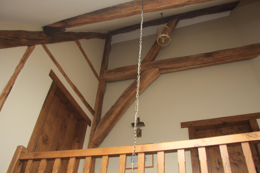 Oak beams from the main hall of Les Bouts de Ralle Chambre D'Hotes